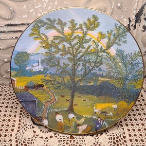 Vintage Grandma Moses  Memories of America 'Rainbow'  Collector  Plate 708/5000